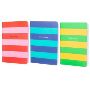 Bright Ideas Striped A5 Notebook