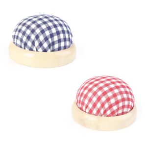 Wood Based Gingham Pin Cushion
